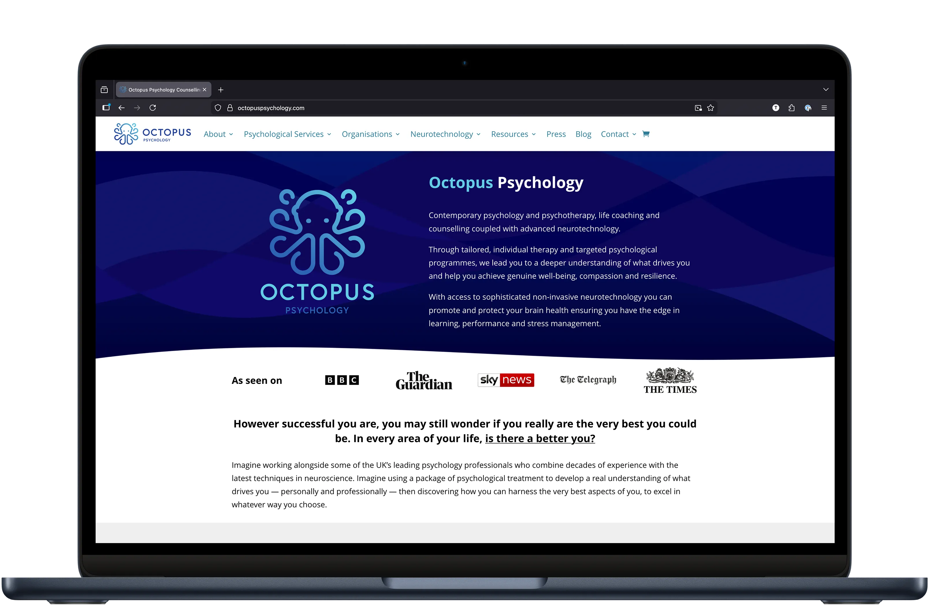 Octopus Psychology website
