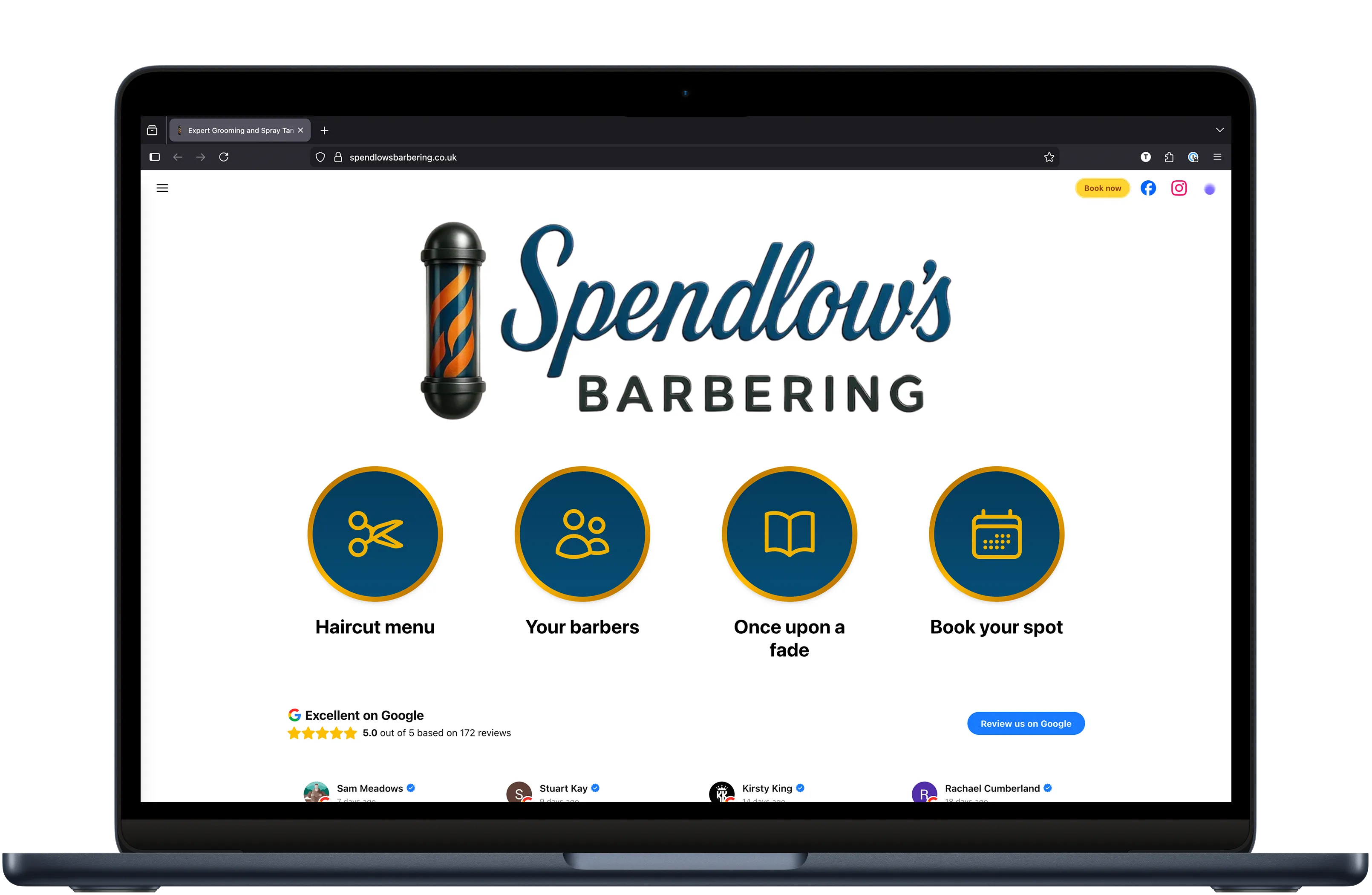 Spendlow's Barbering website